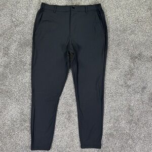 Cuts AO Jogger Pants Mens XL Black Tapered Stretch Elastic Hem Cuffs Athleisure